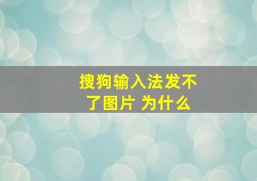 搜狗输入法发不了图片 为什么